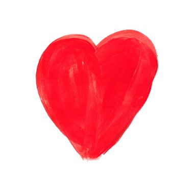 boyalı kırmızı kalp çizilmiş, vector öğesinin tasarımınız için