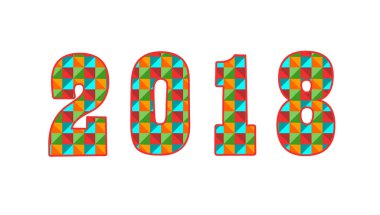 Noel tarihi vektör çizim 2018,