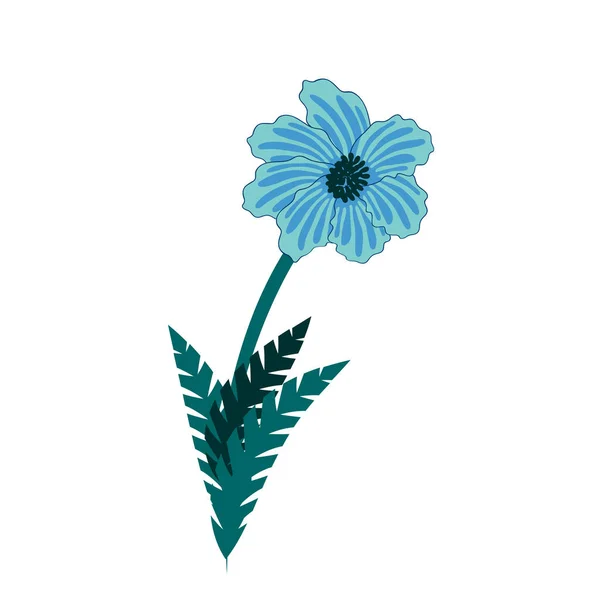 Иллюстрация букета диких голубых цветов — стоковый вектор