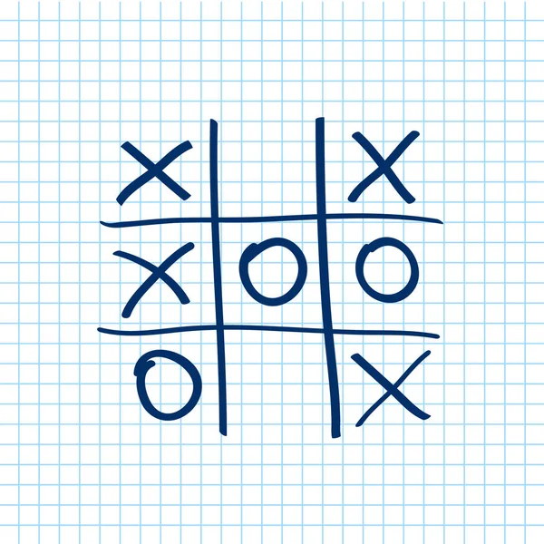 Tic tac toe. Nuances e cruzes ícone do jogo de tabuleiro isolado. Vetor — Vetor de Stock