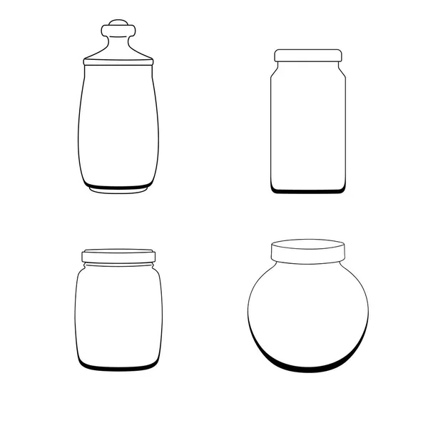 一组 jar 模板。矢量插图 — 图库矢量图片#