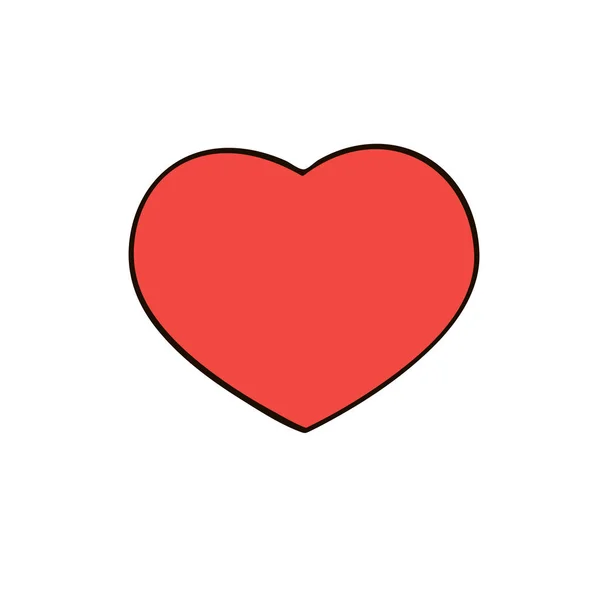 San Valentín símbolo del corazón. Corazón dibujado a mano . — Vector de stock