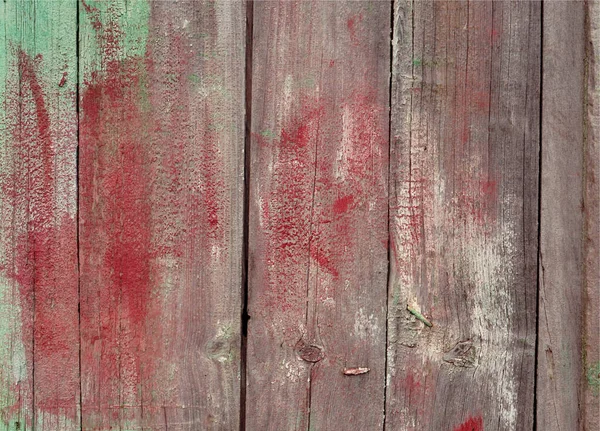 Textuur Van Een Oude Houten Tafel Met Strepen Van Rode — Stockfoto