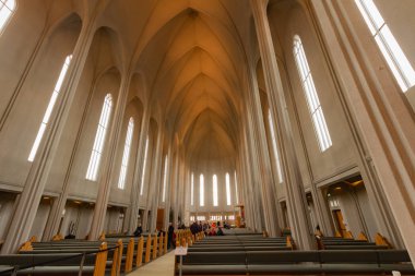 Reykjavik İzlanda 'daki kilisenin veya katedralin içinde.