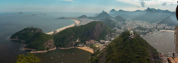 Genom Den Dimmiga Himlen Brasilien Ser Utsikten Från Toppen Sugar — Stockfoto