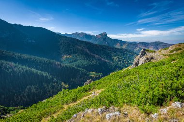 Dağ tepe Giewont hillocks kirletmek arasından. Tatra mounta