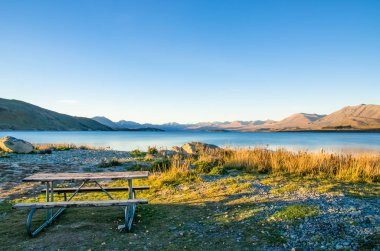 Lake Tekapo Yeni Zelanda günbatımı