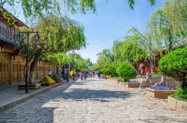 Eski Town Lijiang Yunnan, Çin içinde doğal görünümünü. 