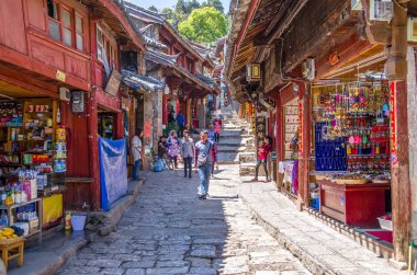 Eski Town Lijiang Yunnan, Çin içinde doğal görünümünü. 
