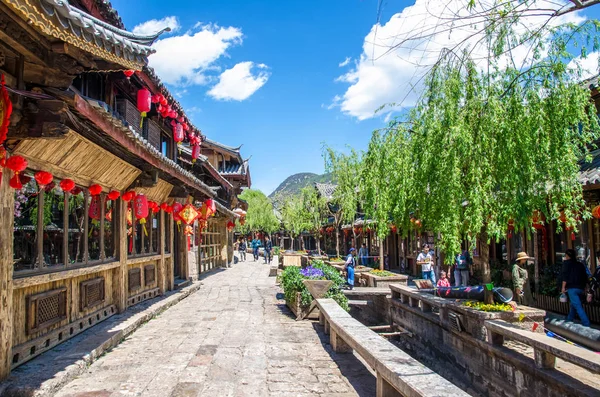 Schilderachtig uitzicht op de oude van Lijiang in Yunnan, China. — Stockfoto