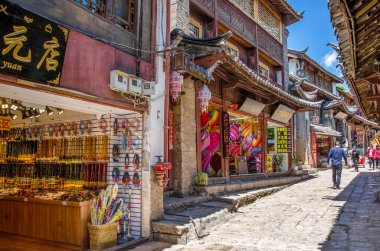 Eski Town Lijiang Yunnan, Çin içinde doğal görünümünü. 