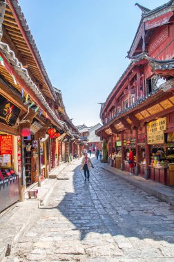 Eski Town Lijiang Yunnan, Çin içinde doğal görünümünü. 
