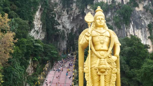 Batu Mağaraları, Kuala Lumpur. — Stok video