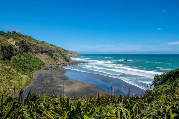 Muriwai Bölgesel Parkı Ndaki Maori Körfezi Auckland Yeni Zelanda Daki — Stok fotoğraf