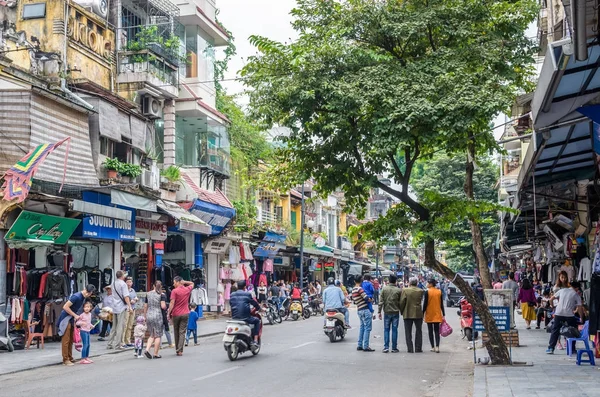 Hanoi Vietnam November 2017 View Busy Traffic Many Motorbikes Vehicles — Stock Photo, Image