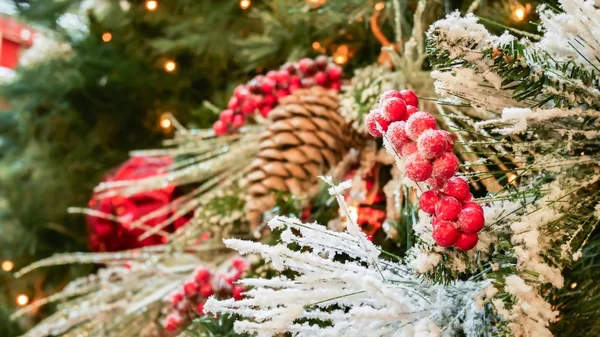 Primer Plano Decoración Árbol Navidad — Foto de Stock