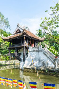 Hanoi, Vietnam: Kasım 1,2017: bir ayağı Pagoda Hanoi tarihi bir Budist tapınağı, Vietnam.One ayağı Pagoda başkenti Vietnamlar en ikonik tapınak biridir.