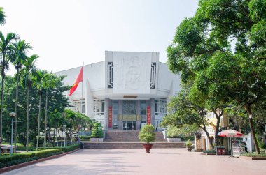 Hanoi, Vietnam - Kasım 1,2017: Ho Chi Minh mausoleum Hanoi City dış görünümü.
