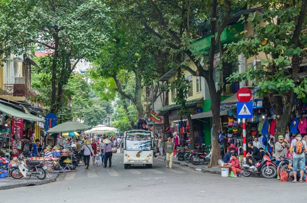 Hanoi Vietnam Kasım 2017 Sokak Görünümü Nde Hanoi Old Quarter — Stok fotoğraf