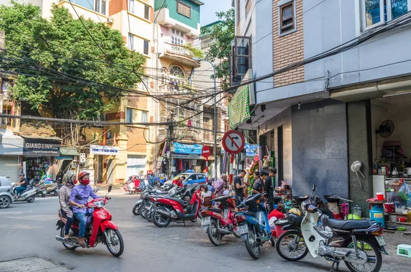 Hanoi Vietnam Ekim 2017 Hanoi Vietnam Için Caddesi Nin Yerel — Stok fotoğraf