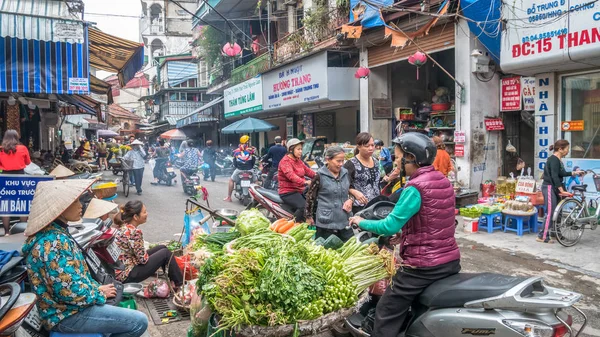 Hanoi Vietnam Kasım 2017 Meşgul Yerel Günlük Yaşam Hanoi Vietnam — Stok fotoğraf