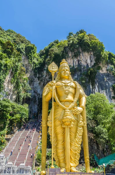 Kuala Lumpur Malajzia 2018 Február Batu Caves Egy Mészkő Hegy — Stock Fotó