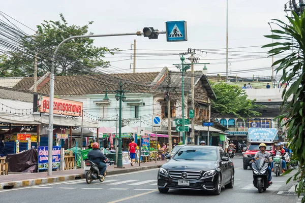 Bangkok Tailândia Outubro 2019 Vista Panorâmica Tráfego Rua Cidade Bangkok — Fotografia de Stock