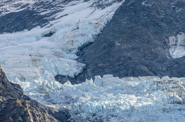 Primo Piano Della Neve Sul Monte Cook Nuova Zelanda — Foto Stock