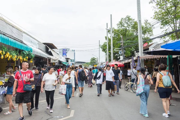 Bangkok Tailândia Novembro 2019 Pessoas Podem Ver Compras Explorar Mercado — Fotografia de Stock