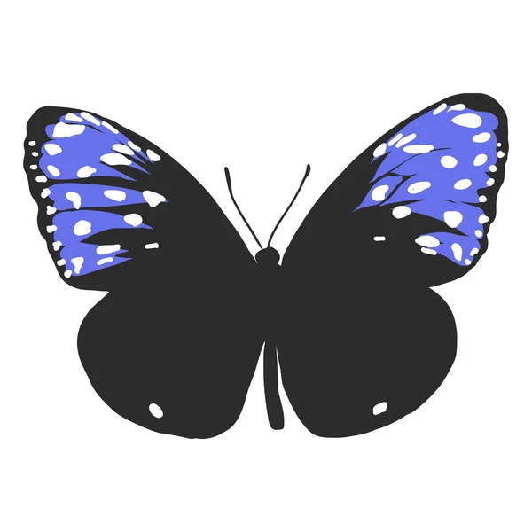 Färgglada realistiska fjäril, insekt, vektor illustration för dekoration — Stock vektor
