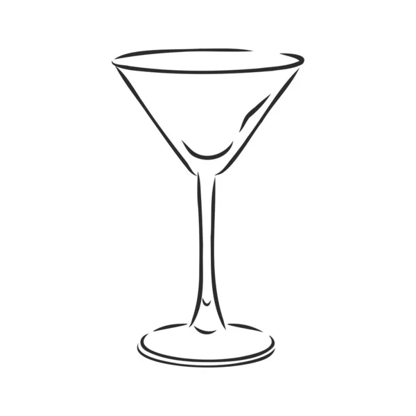 Ένα άδειο ποτήρι κρασί. Εικονογράφηση διανύσματος — Διανυσματικό Αρχείο