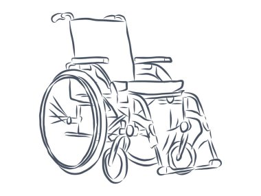 Tekerlekli sandalye dizaynı, tekerlekli sandalye ve sakat taşıma ikonları. Web sitesi ve mobil web sitesi ve uygulama için kullanılabilir. Arkaplanlı vektör illüstrasyonu.
