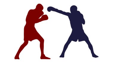 Boks şampiyonu ayakta ve basit bir çekilişle savaşmaya hazır. Kutu bir dövüş sporu illüstrasyonudur. Erkek boksör eğitim taslağı harf metniyle çizilmiş. Avcı silueti elle çizilmiş vektör. Kişi çizimi