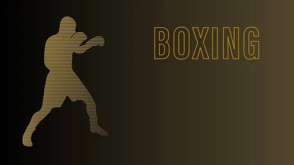 과싸울 준비가 챔피언 Box 스포츠의 예이다 선수가 글자로 그림그리기를 합니다 — 스톡 벡터