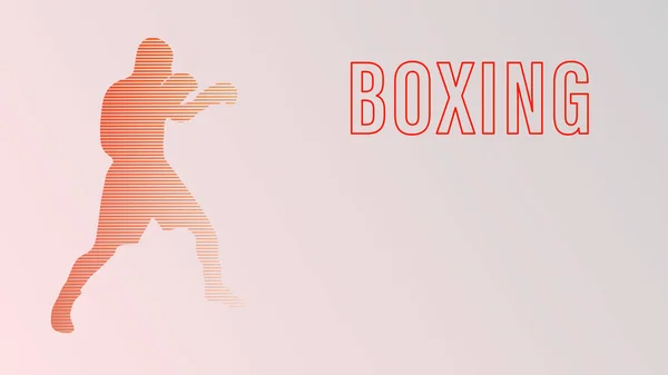 Campeão Boxe Pronto Para Lutar Contra Desenho Simples Caixa Uma —  Vetores de Stock