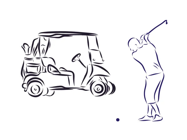Golf Ikone Auf Weißem Hintergrund Vektorillustration Sport — Stockvektor