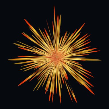 Arkaplanda parlak flaşın, patlamanın veya patlamanın vektör çizimi