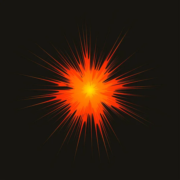 Векторная Иллюстрация Яркой Вспышки Взрыва Взрыва Заднем Плане — стоковый вектор