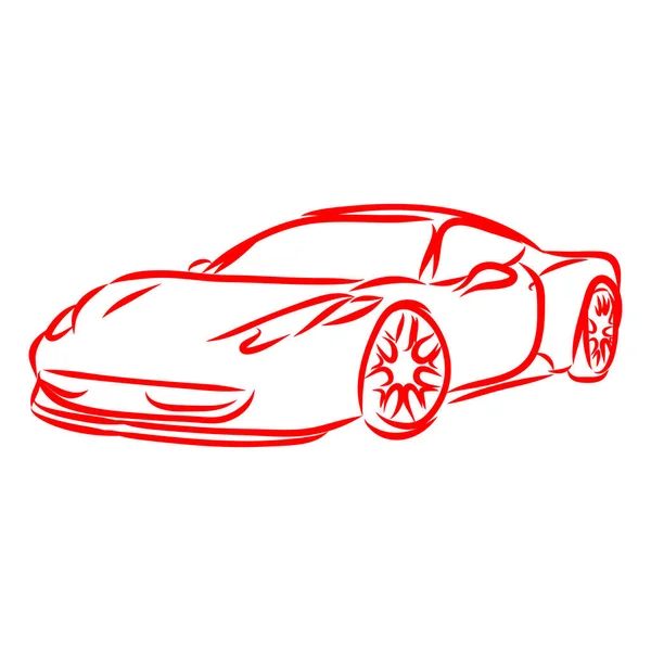 손으로 Car Vehicle Sedan Cartoon Vehicle City Transporsport Website Mobile — 스톡 벡터