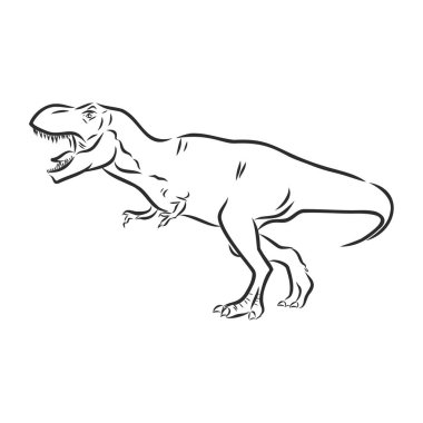 Dinozor çizimi, vektör çizimi