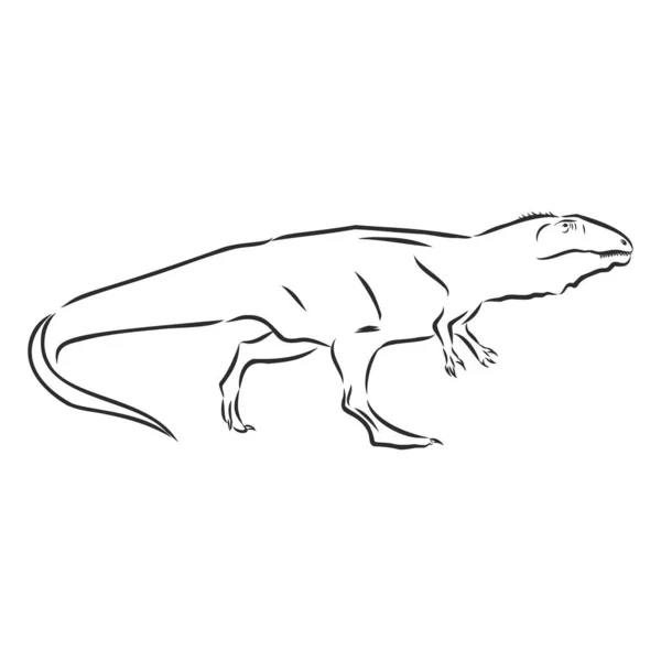 Ilustración Dinosaurio Dibujo Vectorial — Vector de stock