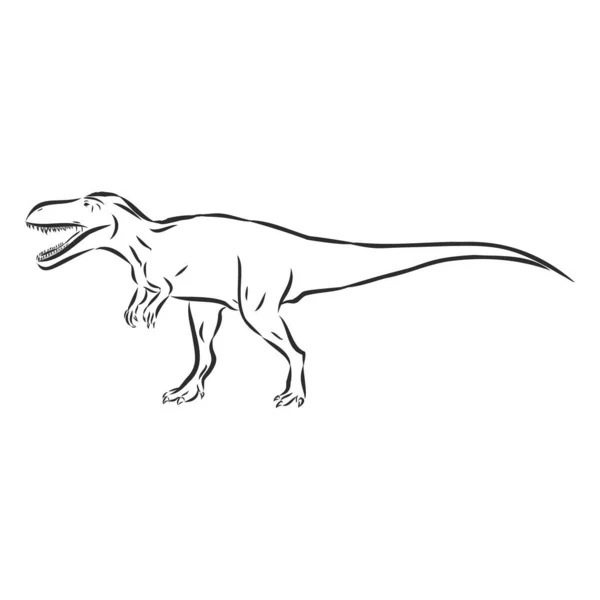 Ilustracja Dinozaura Szkic Wektora — Wektor stockowy
