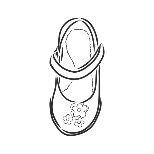 Рука Намальована Пара Дитячого Взуття Його Можна Використовувати Прикраси Запрошень — стоковий вектор