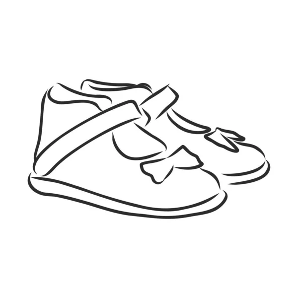 Çizimi Çocuk Ayakkabıları Davetiyeler Tebrik Kartları Çantalar Için Dekorasyon Tişört — Stok Vektör