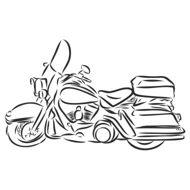 Eski Motosiklet Silueti - Profil Görünümü
