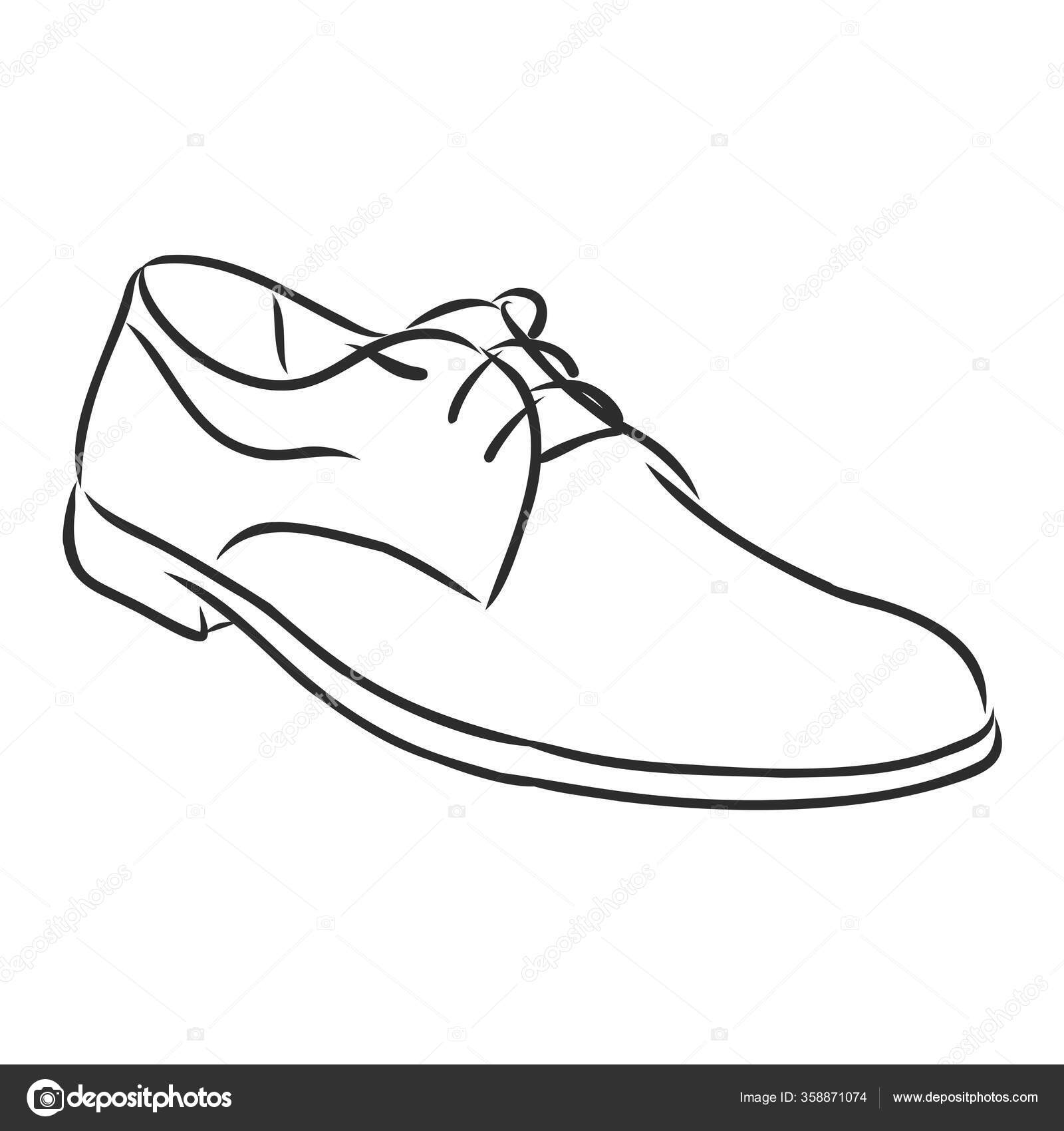 Vintage mens shoes fashion style Royalty Free Vector Image
