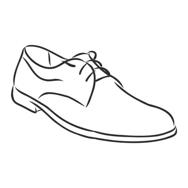 Illustrazione Disegno Mano Vettoriale Con Scarpe Moda Uomo Scarpe Uomo — Vettoriale Stock