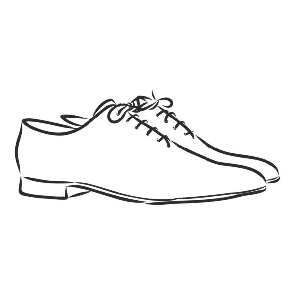 Vector Mão Desenho Ilustração Com Homens Sapatos Moda Homens Desenhados — Vetor de Stock