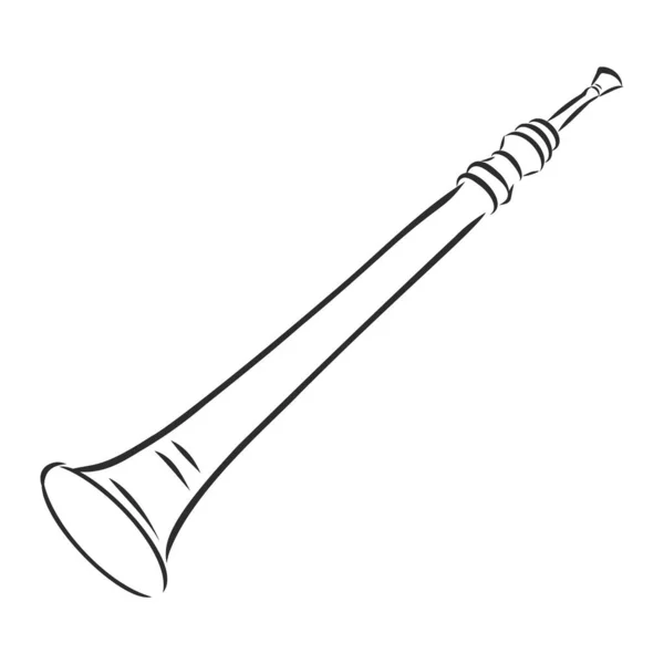 Zenei Háttérsorozat Hagyományos Indiai Shehnai Elszigetelt Fehér Háttérrel Vektorillusztráció — Stock Vector