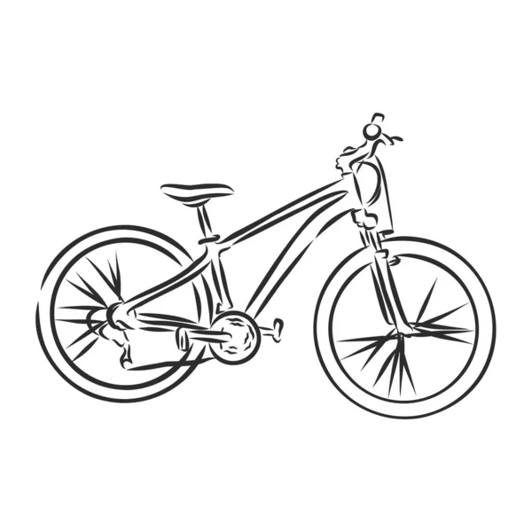 Stock Vector Bicicleta Ilustración Estilo Boceto — Vector de stock